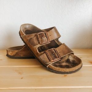 Birkenstock Arizona tobacco oiled leather sandal